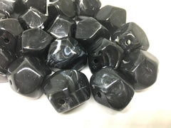 Black Beads, Acrylic Beads, The Jet-Setter Collection, 22mm beads, Colorful beads, Multi-Color Beads, Gemstones, Chunky Beads