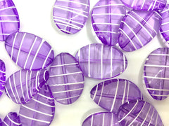 Light PURPLE Beads, oval 36mm Large colorful acrylic beads, bangle or jewelry making, Lavender Lilac beads, purple necklace, purple bracelet