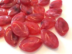 Fiesta Beads, The Marquise Collection, jewelry beads, 30x21mm Beads, bangle beads, big acrylic beads, red jewelry, light red beads