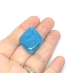 Caribbean Blue Beads, The Diamond Collection, 32x27mm Beads, big acrylic beads, blue beads, bracelet necklace earrings, jewelry making