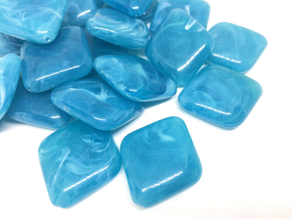 Caribbean Blue Beads, The Diamond Collection, 32x27mm Beads, big acrylic beads, blue beads, bracelet necklace earrings, jewelry making