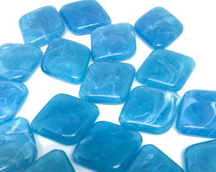 Caribbean Blue Beads, The Diamond Collection, 32x27mm Beads, big acrylic beads, blue beads, bracelet necklace earrings, jewelry making