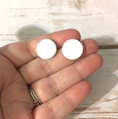 Acrylic Earring Blanks, 16mm earring circles, monogram jewelry, monogram earrings, acrylic blanks, circular earrings, acrylic circles, white