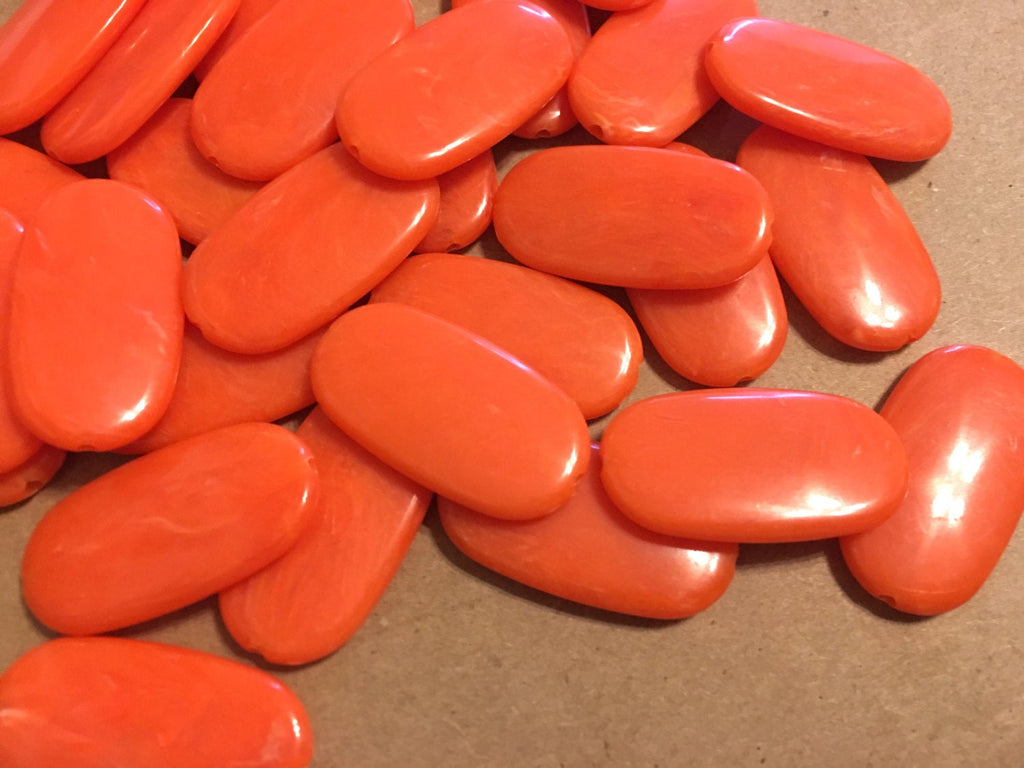 Orange Beads, The Surf Collection, 30mm Beads, big acrylic beads, bracelet necklace earrings, jewelry making, acrylic bangle beads