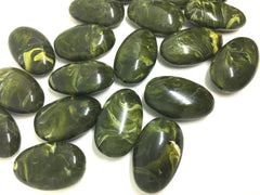 Green Beads, Olive Green, The Beach Collection, 32mm Oval Beads, Big Acrylic beads, Big Beads, Bangle Beads, Wire Bangle, Beaded Jewelry