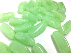 Green Beads, Mint Beads, The Sprinkle Collection, 27mm Beads, Rectangle Beads, Log Beads, Bangle Beads, Bracelet Beads, necklace beads