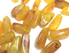 Yellow Beads, Marigold Beads, The Sprinkle Collection, 27mm Beads, Rectangle Beads, Log Beads, Bangle Beads, Bracelet Beads, necklace beads