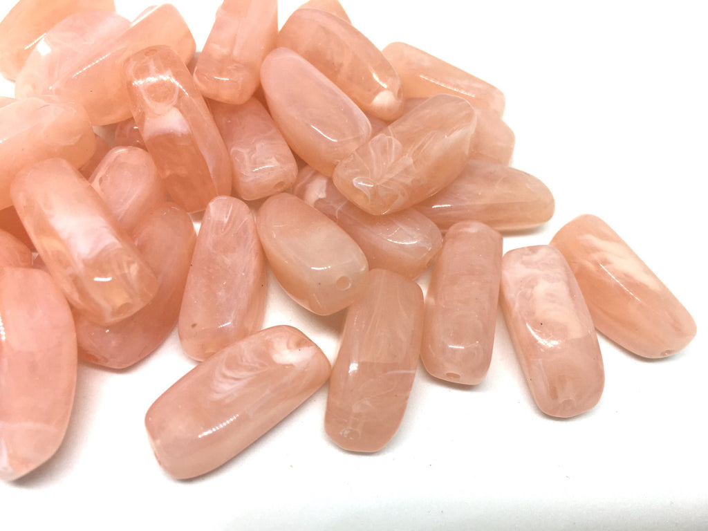 Peach Beads, Orange Beads The Sprinkle Collection, 27mm Beads, Rectangle Beads, Log Beads, Bangle Beads, Bracelet Beads, necklace beads