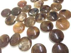 Smoke Beads, Brown Beads, The Eclipse Collection, 23mm Beads, circular acrylic beads, bracelet necklace earrings, jewelry making, bangle