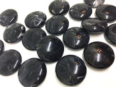 Black Beads, The Eclipse Collection, 23mm Beads, circular acrylic beads, bracelet necklace earrings, jewelry making, bangle