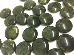 Green Beads, Olive Beads, The Eclipse Collection, 23mm Beads, circular acrylic beads, bracelet necklace earrings, jewelry making, bangle