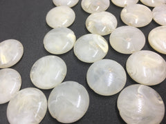 Cream Beads, The Eclipse Collection, 23mm Beads, circular acrylic beads, bracelet necklace earrings, jewelry making, bangle