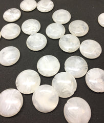 White Beads, The Eclipse Collection, 23mm Beads, circular acrylic beads, bracelet necklace earrings, jewelry making, bangle
