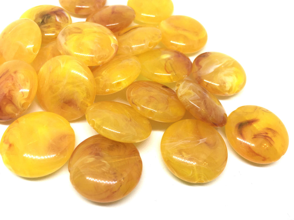 Yellow Beads, Marigold Beads, The Eclipse Collection, 23mm Beads, circular acrylic beads, bracelet necklace earrings, jewelry making, bangle