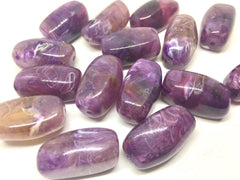 Purple Beads, 32mm rectangle Gemstone Beads, The Treasure Collection, acrylic beads, craft supplies, wire bangle jewelry making