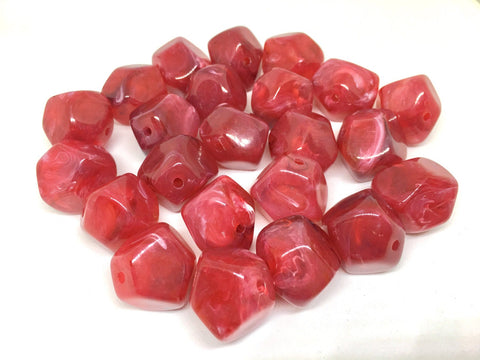 Red Beads, Fiesta Red, Acrylic Beads, The Jet-Setter Collection, 22mm beads, Colorful beads, Multi-Color Beads, Gemstones, Chunky Beads