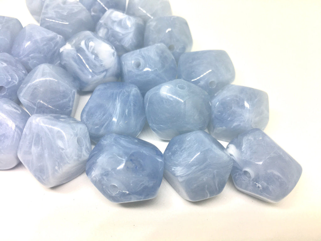 Blue Beads, Sky Blue, Acrylic Beads, The Jet-Setter Collection, 22mm beads, Colorful beads, Multi-Color Beads, Gemstones, Chunky Beads