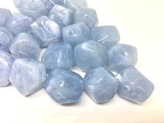 Blue Beads, Sky Blue, Acrylic Beads, The Jet-Setter Collection, 22mm beads, Colorful beads, Multi-Color Beads, Gemstones, Chunky Beads