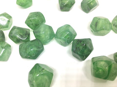 Green Beads, Jalapeno, Acrylic Beads, The Jet-Setter Collection, 22mm beads, Colorful beads, Multi-Color Beads, Gemstones, Chunky Beads