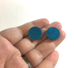 Acrylic Earring Blanks, 16mm circles, monogram jewelry, monogram earrings, acrylic blanks, circular earrings, acrylic circles, blue