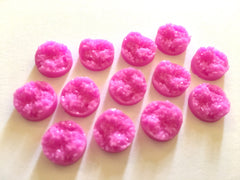 12mm Druzy Cabochons, Dark Pink, jewelry making kit, earring set, diy jewelry, druzy studs, 12mm Druzy, cabochon, stud earrings