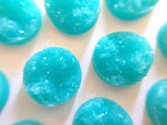 12mm Druzy Cabochons, Aqua, jewelry making kit, earring set, diy jewelry, druzy studs, 12mm Druzy, cabochon, stud earrings, blue