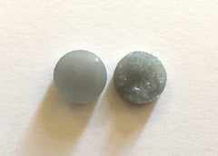 12mm Druzy Cabochons, Gray, jewelry making kit, earring set, diy jewelry, druzy studs, 12mm Druzy, cabochon, stud earrings