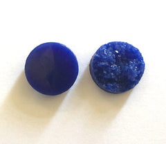 12mm Druzy Cabochons, Dark Blue, jewelry making kit, earring set, diy jewelry, druzy studs, 12mm Druzy, cabochon, stud earrings, blue
