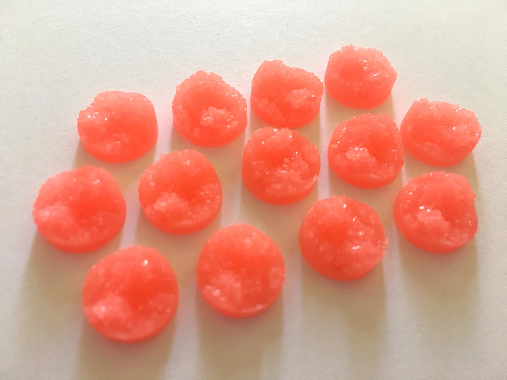 12mm Druzy Cabochons, Coral, jewelry making kit, earring set, diy jewelry, druzy studs, 12mm Druzy, cabochon, stud earrings