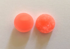 12mm Druzy Cabochons, Coral, jewelry making kit, earring set, diy jewelry, druzy studs, 12mm Druzy, cabochon, stud earrings
