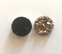 12mm Druzy Cabochons, RoseGold, jewelry making kit, earring set, diy jewelry, druzy studs, 12mm Druzy, cabochon, stud earrings