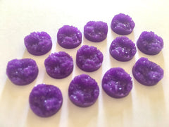 12mm Druzy Cabochons, Purple, jewelry making kit, earring set, diy jewelry, druzy studs, 12mm Druzy, cabochon, stud earrings