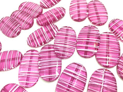 XL Dark Pink Painted 45mm beads, chunky jewelry, wire bangle, jewelry making, pink large Beads, magenta beads, large beads, pink necklace