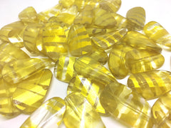 Gold Beads, Striped Beads, 30mm Bead, big acrylic beads, bracelet necklace earrings, jewelry making, acrylic bangle bead, gold jewelry