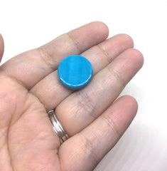 Blue Watercolor Beads, painted Beads, 20mm Beads, circular acrylic beads, bracelet necklace earrings, jewelry making, bangle beads, blue