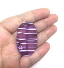 XL Dark Purple Painted 45mm beads, chunky jewelry, wire bangle, jewelry making, purple big Beads, purple beads, large beads, purple necklace