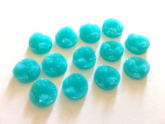 12mm Druzy Cabochons, Aqua, jewelry making kit, earring set, diy jewelry, druzy studs, 12mm Druzy, cabochon, stud earrings, blue