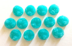 12mm Druzy Cabochons, Aqua, jewelry making kit, earring set, diy jewelry, druzy studs, 12mm Druzy, cabochon, stud earrings, blue