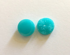 12mm Druzy Cabochons, Aqua, jewelry making kit, earring set, diy jewelry, druzy studs, 12mm Druzy, cabochon, stud earrings, blue