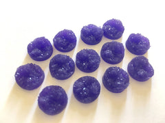 12mm Druzy Cabochons, Dark Purple, jewelry making kit, earring set, diy jewelry, druzy studs, 12mm Druzy, cabochon, stud earrings