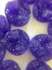 12mm Druzy Cabochons, Dark Purple, jewelry making kit, earring set, diy jewelry, druzy studs, 12mm Druzy, cabochon, stud earrings