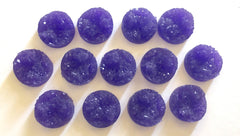 12mm Druzy Cabochons, Dark Purple, jewelry making kit, earring set, diy jewelry, druzy studs, 12mm Druzy, cabochon, stud earrings