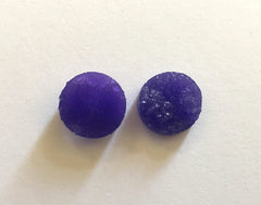12mm Druzy Cabochons, Dark Purple, jewelry making kit, earring set, diy jewelry, druzy studs, 12mm Druzy, cabochon, stud earrings