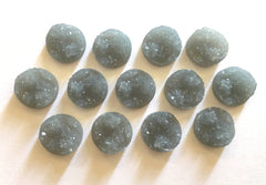 12mm Druzy Cabochons, Gray, jewelry making kit, earring set, diy jewelry, druzy studs, 12mm Druzy, cabochon, stud earrings