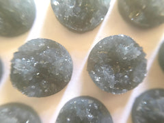 12mm Druzy Cabochons, Gray, jewelry making kit, earring set, diy jewelry, druzy studs, 12mm Druzy, cabochon, stud earrings