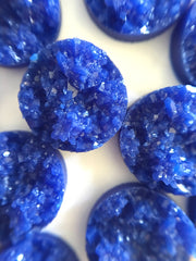 12mm Druzy Cabochons, Dark Blue, jewelry making kit, earring set, diy jewelry, druzy studs, 12mm Druzy, cabochon, stud earrings, blue