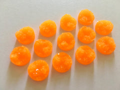 12mm Druzy Cabochons, clementine, jewelry making kit, earring set, diy jewelry, druzy studs, 12mm Druzy, cabochon, stud earrings, orange