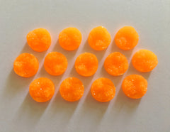 12mm Druzy Cabochons, clementine, jewelry making kit, earring set, diy jewelry, druzy studs, 12mm Druzy, cabochon, stud earrings, orange
