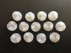 12mm Druzy Cabochons, white, jewelry making kit, earring set, diy jewelry, druzy studs, 12mm Druzy, cabochon, stud earrings