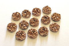 12mm Druzy Cabochons, RoseGold, jewelry making kit, earring set, diy jewelry, druzy studs, 12mm Druzy, cabochon, stud earrings